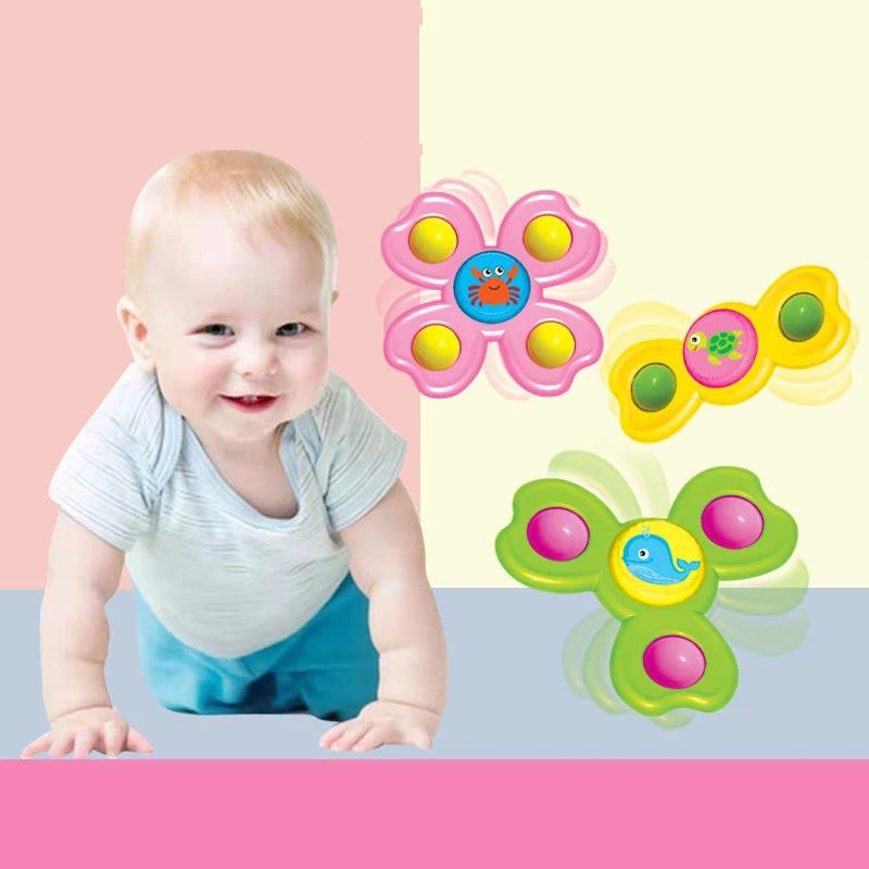 3 шт./компл. вращающаяся детская игрушка на присоске креативные игрушки для