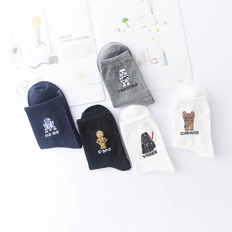 Фирменные носки для мужчин и женщин новые хлопковые с рисунком уличные