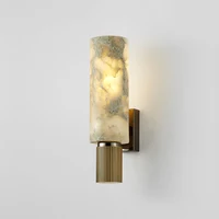 All copper postmodern minimalist luxury personality wall lamp hotel club villa dining room living room marble wall lamp