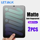 Матовая Мягкая Защитная пленка для iPad Mini 6 5 4 3 Air 4 3 2, 2 шт., защитная пленка для экрана iPad 8 7 6 Pro 11 10,2 2021 10,5, не стекло