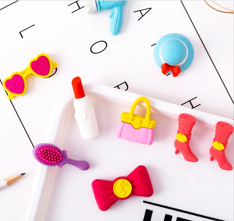 1 упаковка для девочек принцесса макияж карандаш ластики канцелярские товары