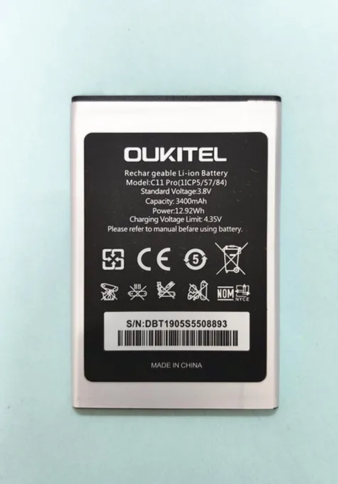 B-TAIHENG мобильный телефон C11 Pro (1ICP5/57/) аккумулятор OUKITEL 3400 мА • ч высокоемкая 5 дюймов