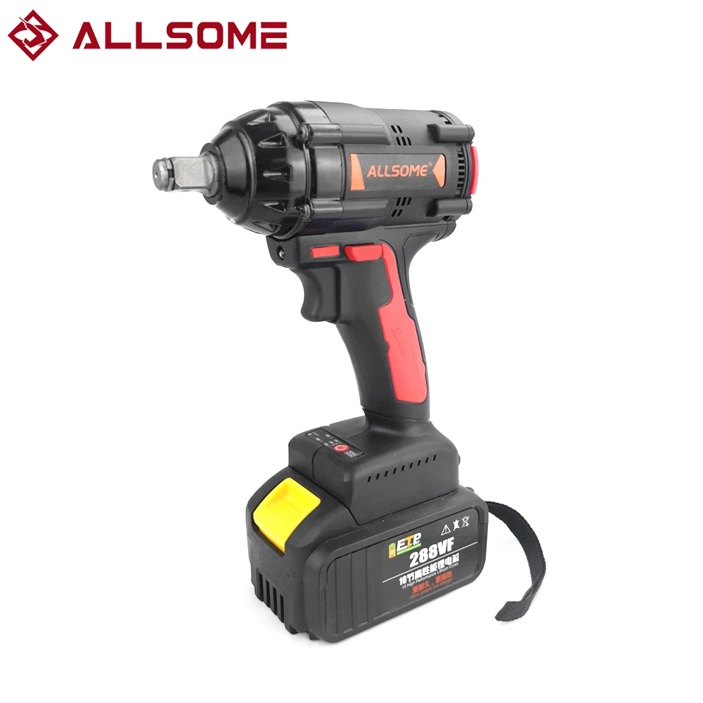 ALLSOME 288VF 350NM Макс бесщеточный ударный ключ литий ионная батарея двигатель