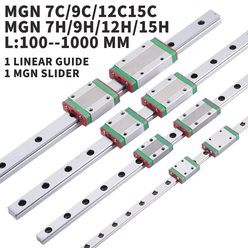 Линейная направляющая MGN7C MGN9C MGN12C MGN15C L 100 350 400 500 600 800 мм миниатюрная линейная MGN 1