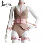 Ремень женский кожаный с золотой пряжкой, регулируемый, ручная работа, сексуальный Носок, пояс для подтяжек