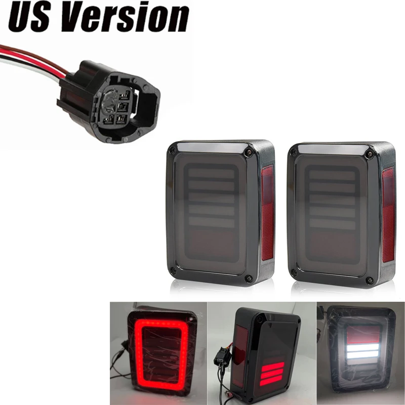 Копченый светодиодный задние фонари для Jeep Wrangler задний фонарь JK JKU спорт сахара