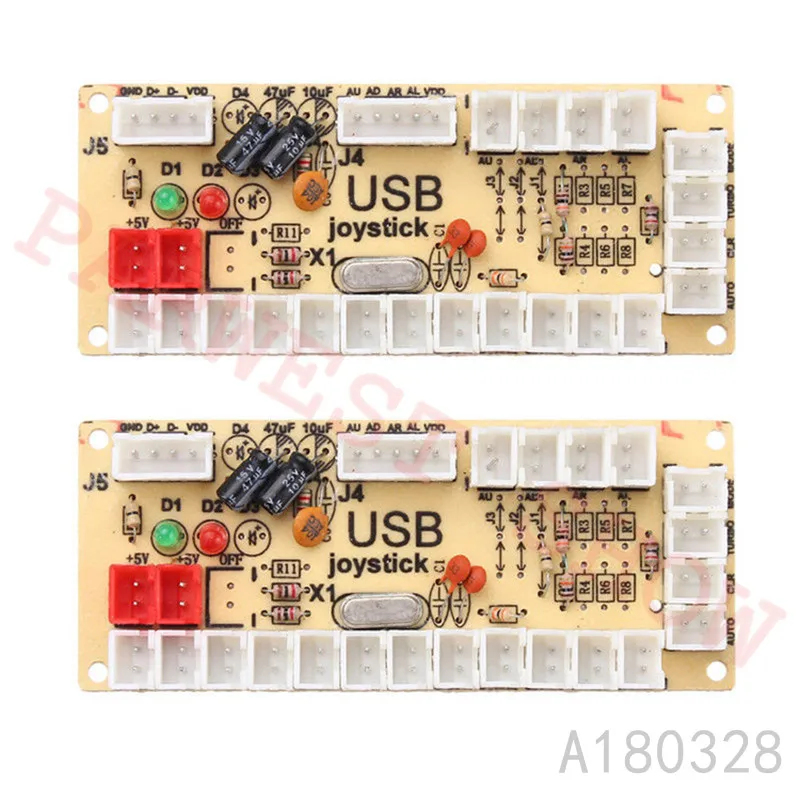 Нулевая задержка DIY аркадная часть USB управления энкодером для rapsberry PI и ПК с аркадной светодиодная кнопка и 5-контактный Хрустальный шариковый джойстик