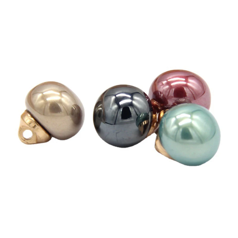 

10pcs/lot 10MM Sewing Craft Supplies Pearl for Needlework Alloy Button for Clothing Diy Manualidades Accessories Decorative