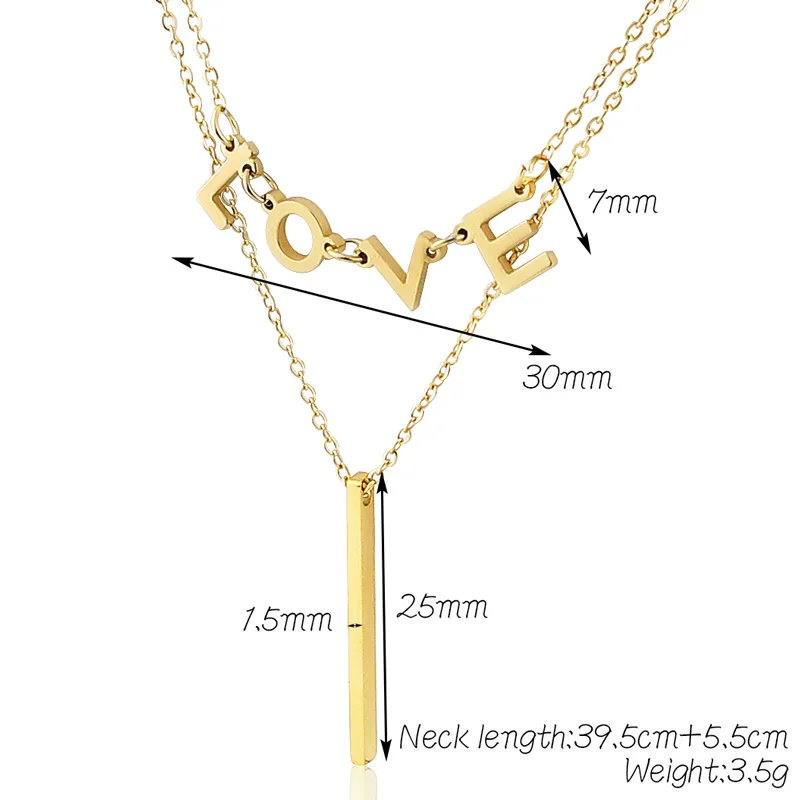 Ожерелье из титановой стали с надписью I LOVE|necklace jewelry|fashion jewelryjewelry fashion |