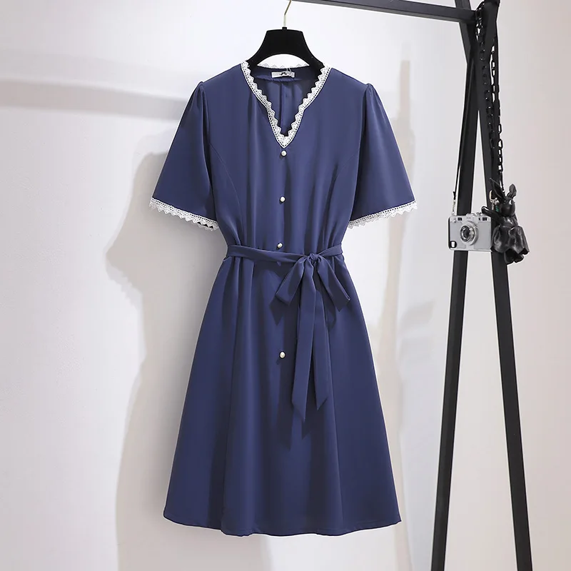 

Женское летнее платье-туника с V-образным вырезом