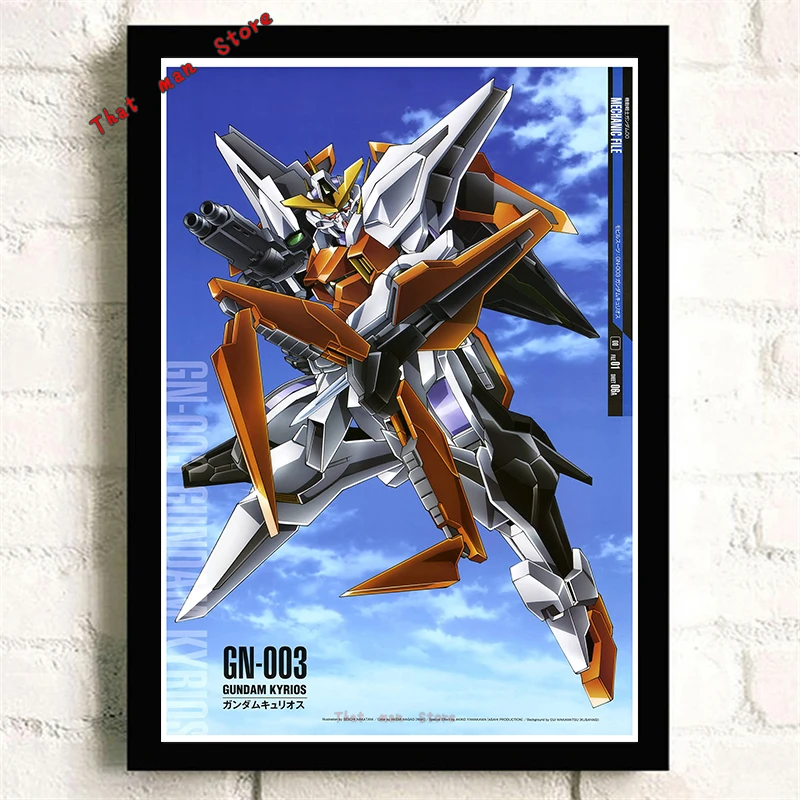Робот Гандам настенные стикеры высокой четкости белый плакат украшение для дома