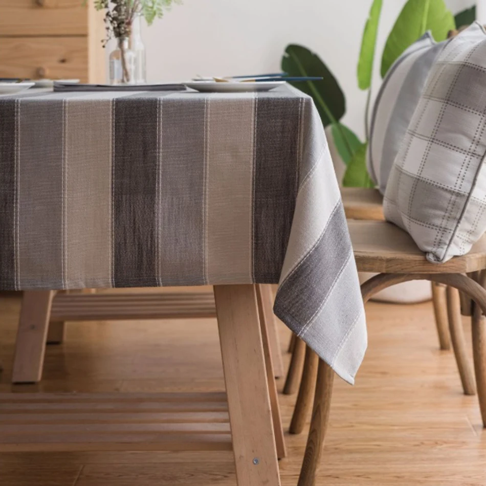 Скатерть с бахромой прямоугольная плотная скатерть белого и серого цвета для