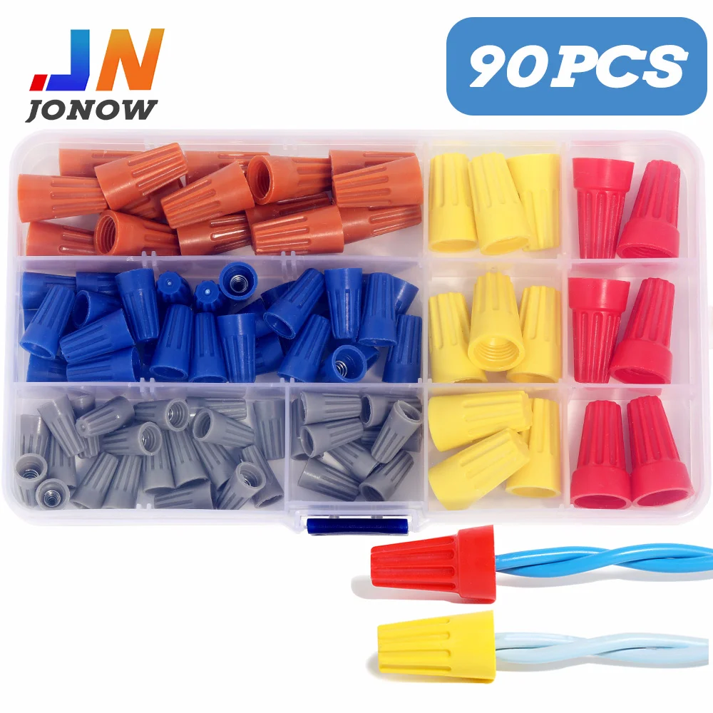 Набор винтовых крышек 90 шт./кор. с витой вставкой соединительный кабель