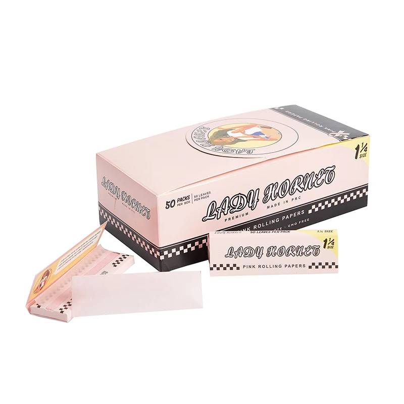 

Pink 78mm 5booklets Rolling Filter Tips Natural Rolling Paper Filter