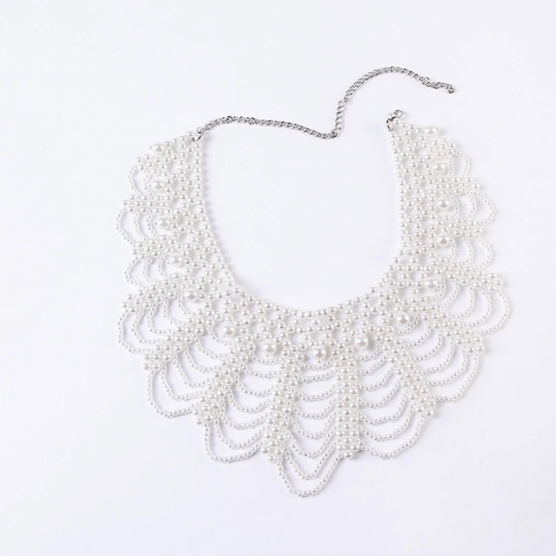 

Multilayer Imitation Pearl Decorative Collar Girl's Detachable Clothe Accessorie