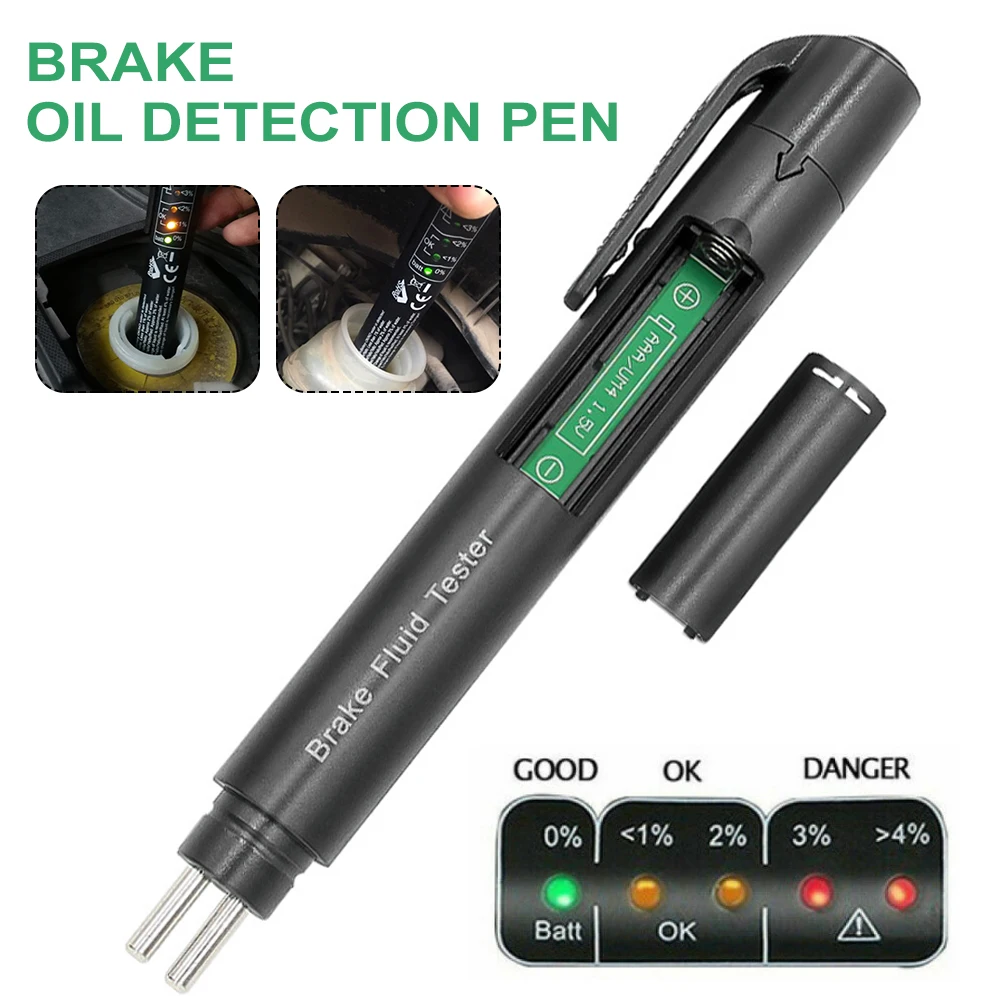 

Brake Fluid Liquid Tester Pen With 5 LED Vehicle Diagnostic Tool For DOT3 DOT4 Automatically Power Off Easy To Use Free Shipping