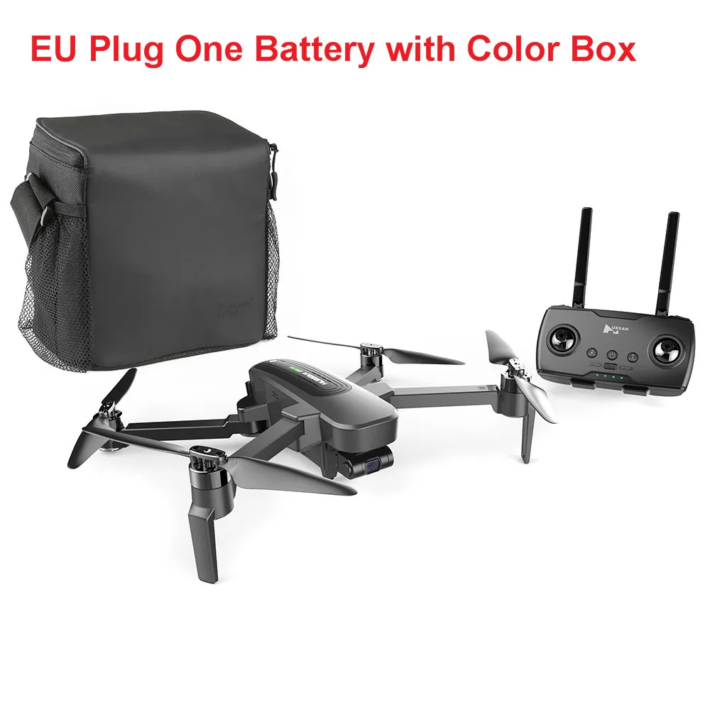 EU Plug One battery Hubsan Zino Pro Дрон Квадрокоптер с дистанционным управлением gps 5G Wi-Fi 4 км с видом от первого лица в формате 4K UHD, Камера 3-осевой карданный бесщеточный мотор складной Дрон RC вертолета - Цвет: EU Plug One battery