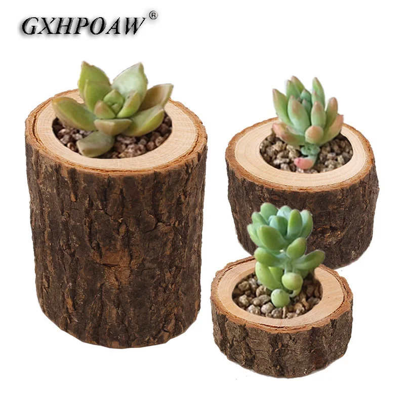 

Valentine's Day Decoration Ornaments Creative Bark Stake Candle Holder Home Decoration Succulent Flower Pots Desktop Ornaments