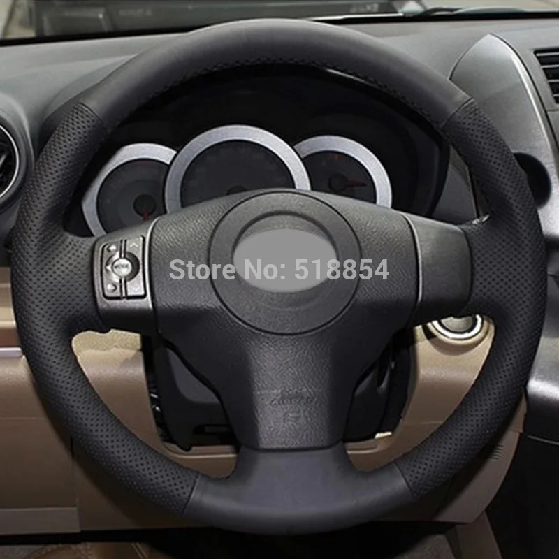 Для Toyota Yaris Vios RAV4 2006-2009 Scion XB 2008 черная искусственная кожа Чехол рулевого колеса