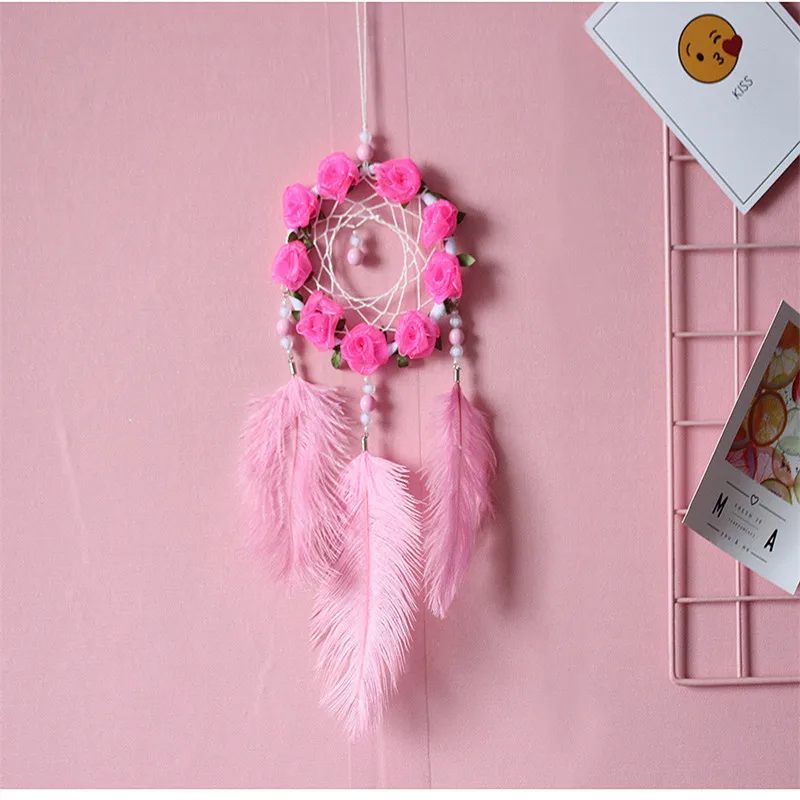 

Фея «Ловец снов» Номер Декоративные страусиных перьев ювелирные изделия кулон Girly подружки колокольчиков Декор для дома и сада