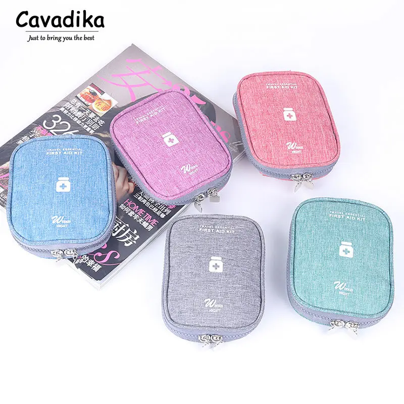 

Portable First Aid Kit Outdoor Travel Pill Storage Bag Oxford Cloth Medical Bag Home Storage Medicine Organizer Drug Container