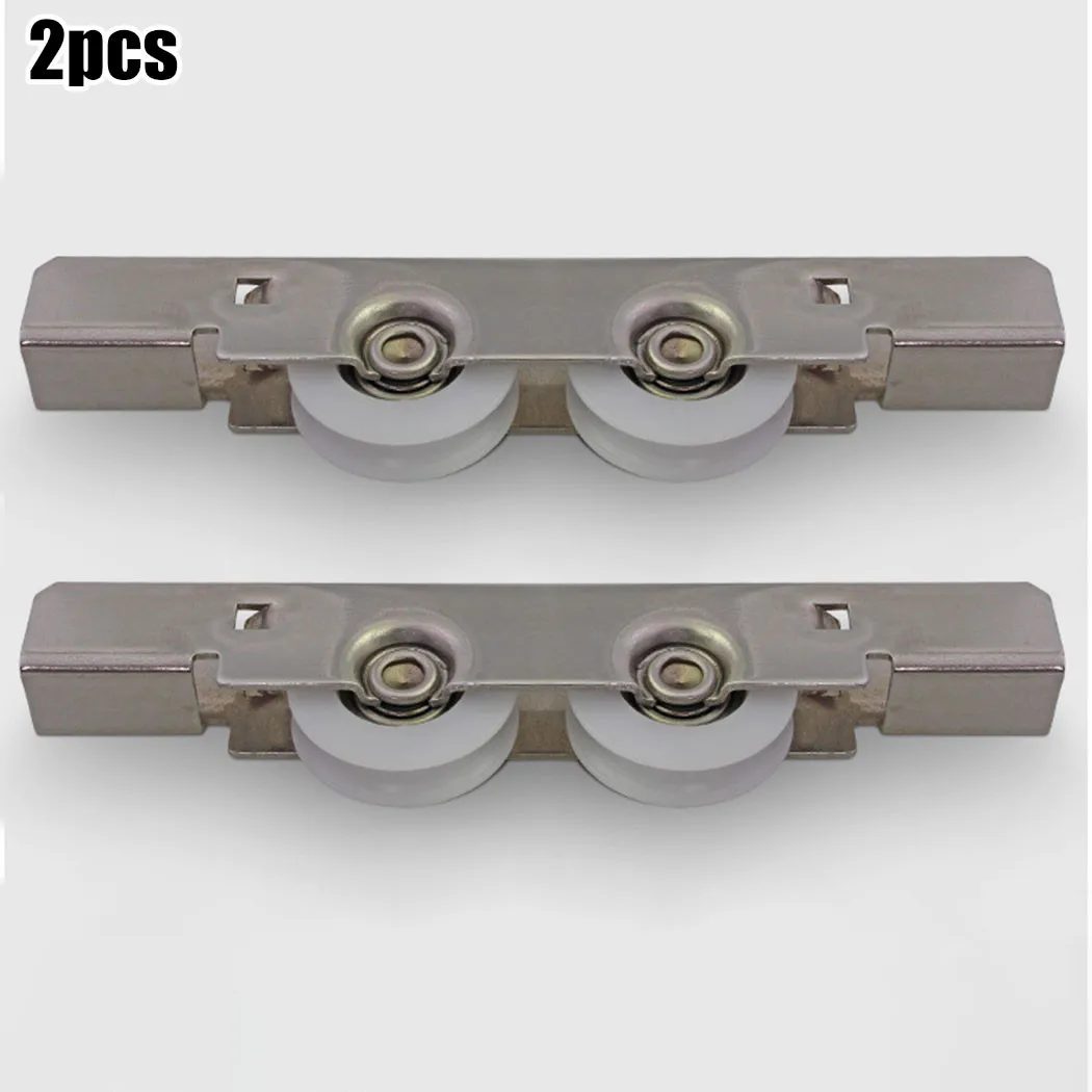 

2PCS Bath Cabinet Roller Wheel Shower Room Bearing Roller Wheel Stainless Steel Double Concave Wheel Bearing Wheel Doors Pulley