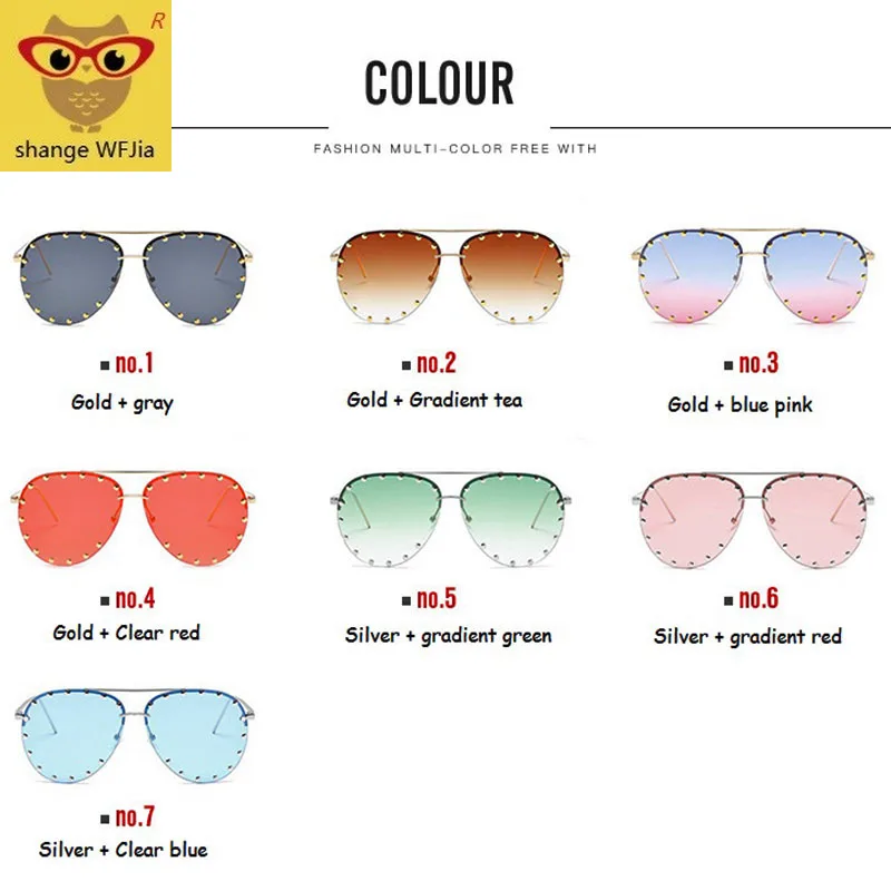 Женские солнцезащитные очки в стиле панк розовые зеркальные с металлическими