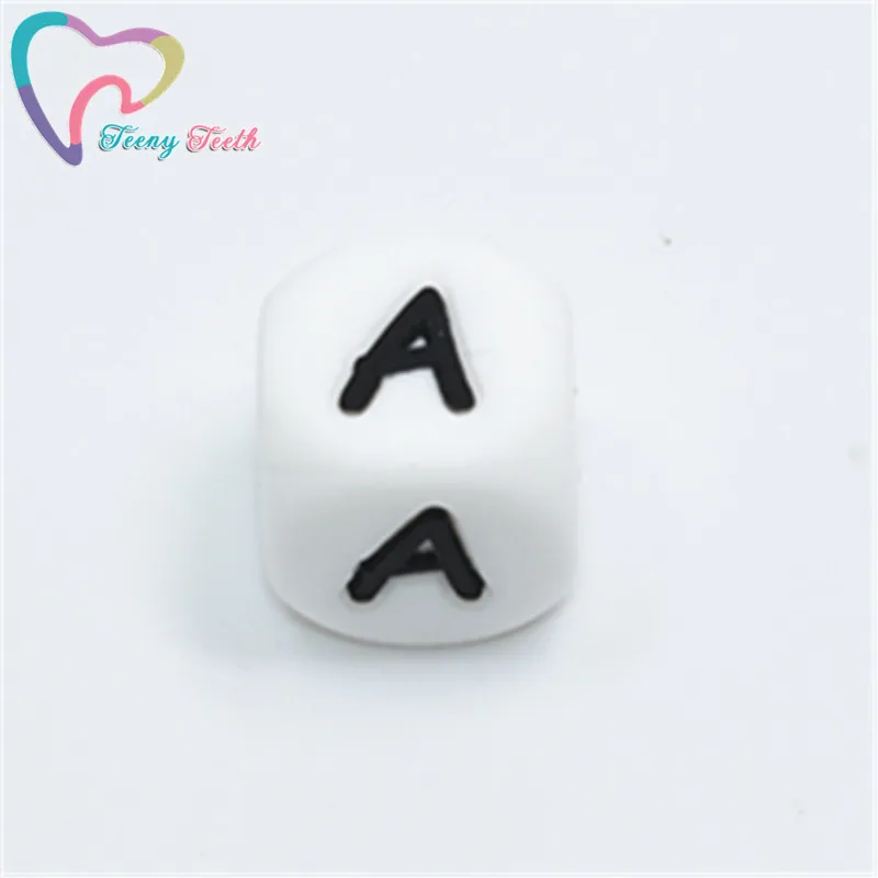 10 шт. силиконовые Буквы A 12 мм бисер ребенок прорезывание зубов Прорезыватели