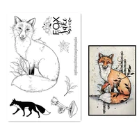 fox animal metal cutting dies diary scrapbooking craft engraving greeting card decorative handmade new arrival 2021