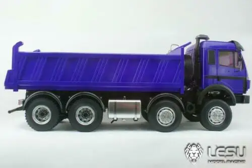 LESU 1/14 масштаб Bz 8*8 RC самосвал Модель окрашенный металлический шасси звуковой светильник мотор радио в комплекте
