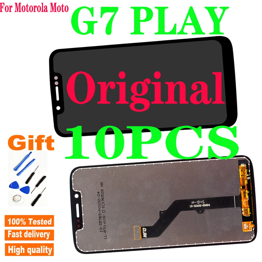 

10 шт., 100% оригинальный ЖК-дисплей для Motorola Moto G7 Play xtсвязь, ЖК-дисплей, сенсорный экран, дигитайзер, замена 5,7''