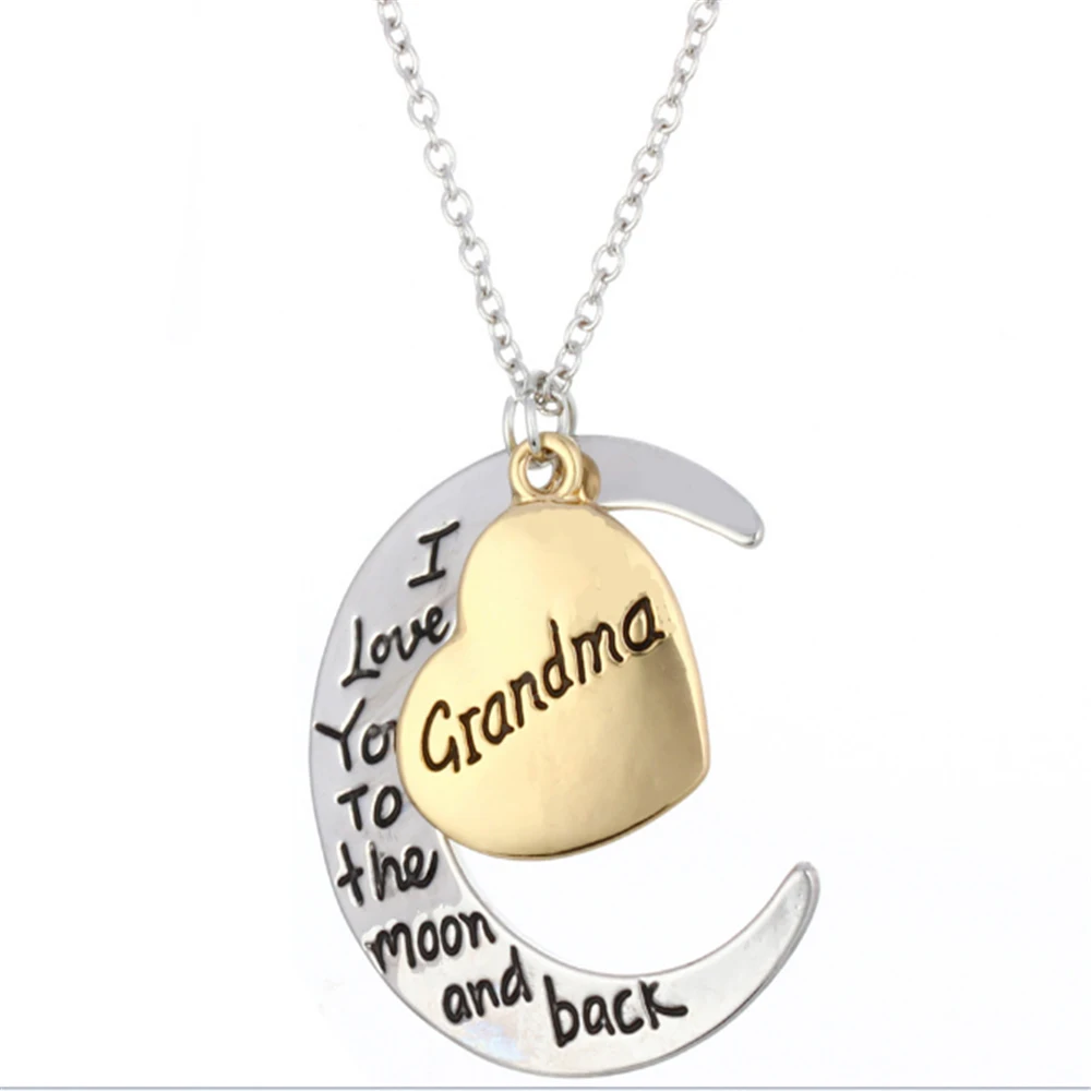 Бренд Винтаж я люблю тебя до Луны и обратно семья кулон ожерелье короткая цепочка