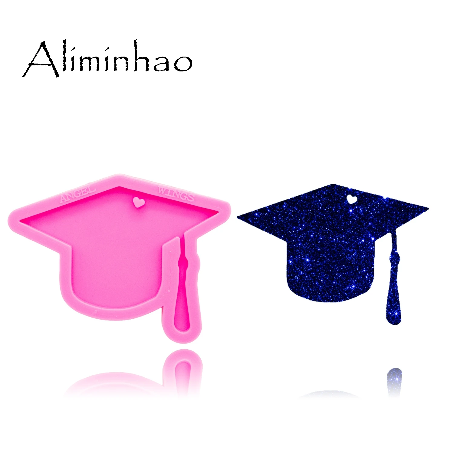 DY0342 блестящая форма для шляпы силиконовые формы DIY PhD выпускная шляпа эпоксидная