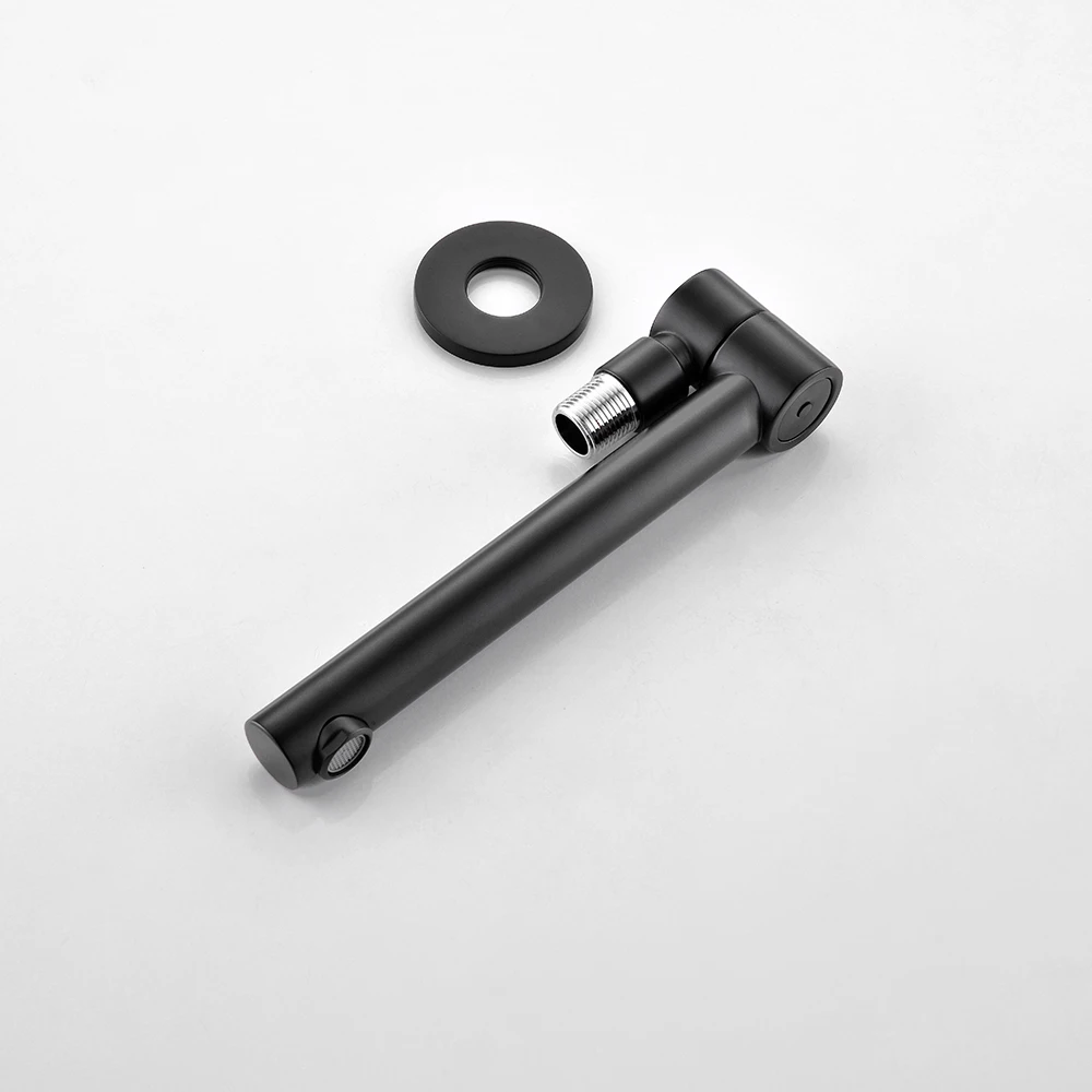 Матовый черный смеситель для ванны набор горячей и холодной душевой системы с