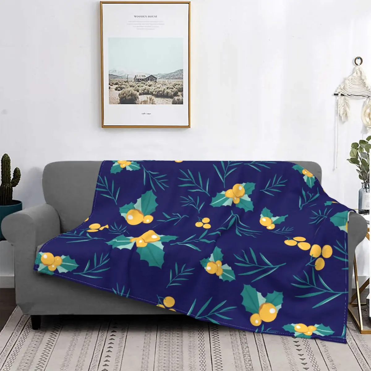 

Christmas Berry Blanket For Bed Quality Micro Flannel Blankets Gifts For Friend