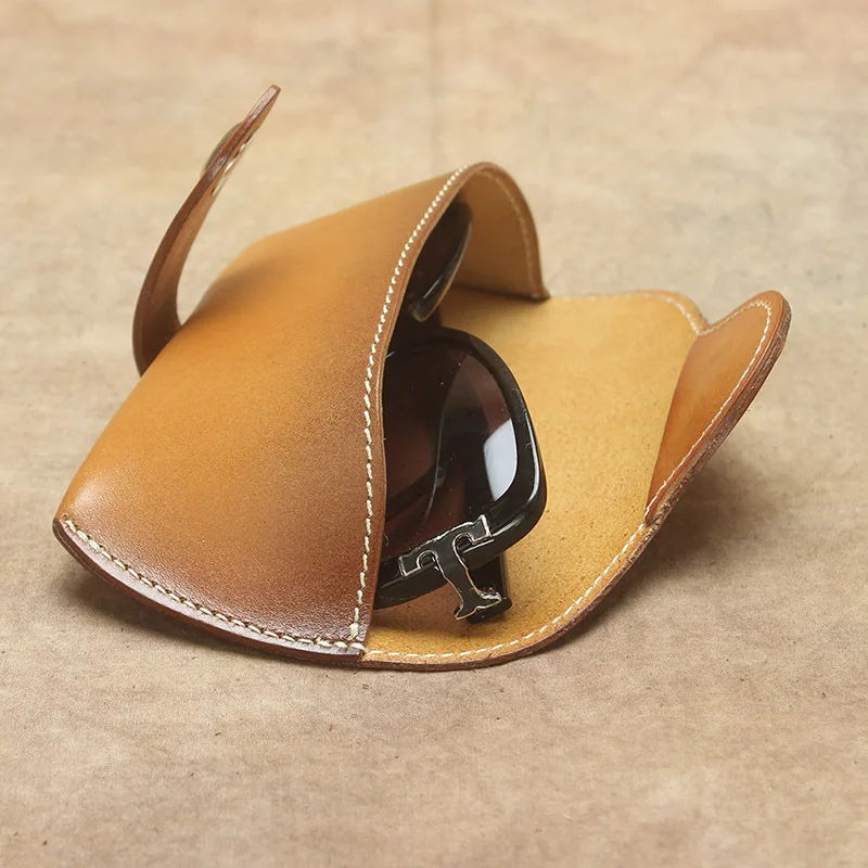 LD винтажная коробка для очков ручной работы твердая натуральная кожа роскошные