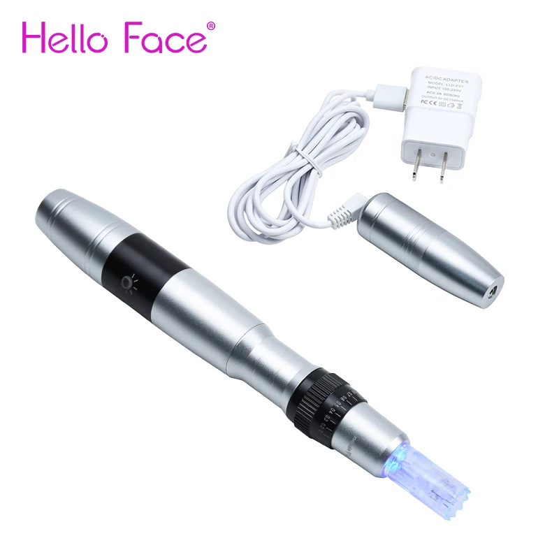 Дерма Пен светодиодный фотон 7 цветов Электрический микро иглы инструмент с 2