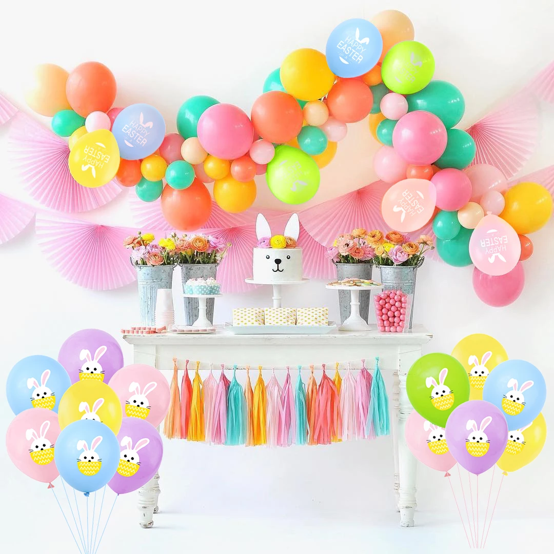 Новинка 10 шт. баннер в виде пасхального кролика красочный шар латексный