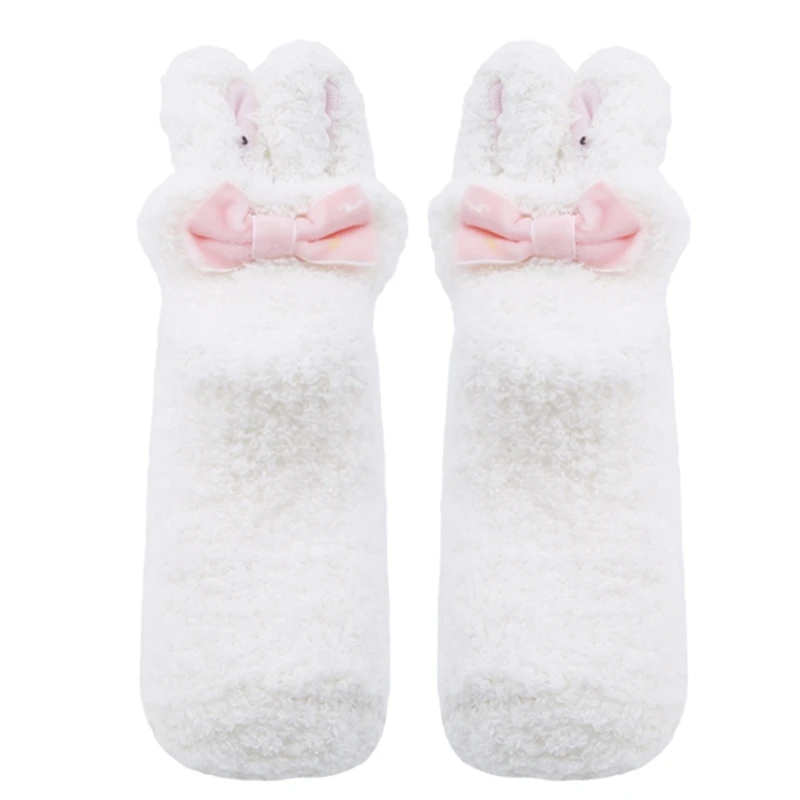 

Cute Baby Boys Girls Infant Winter Coral Fleece Cartoon Socks Warm Anti Slip Floor Socks Kids Caring