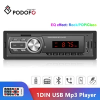 podofo 1din in dash car radios stereo remote control digital bluetooth audio music stereo 12v car radio mp3 player usbsdaux in