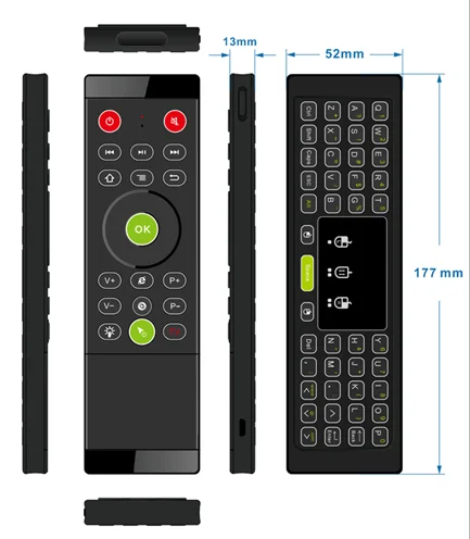 Беспроводная мини клавиатура TZ16 Air Mouse с гироскопом 2 4 ГГц|Пульты ДУ| |
