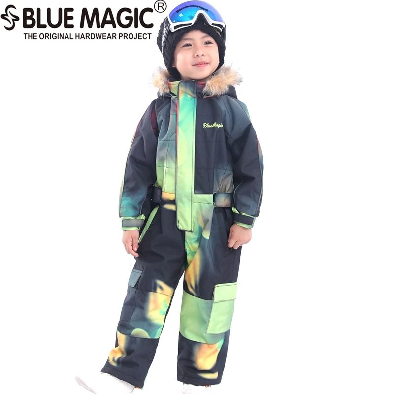 TBC 19 лыжных костюмов bluemagic для детей, водонепроницаемый комбинезон для прогулок на открытом воздухе для девочек и мальчиков, куртка для сноуборда Водонепроницаемый Лыжный комбинезон-30 градусов - Цвет: TBC