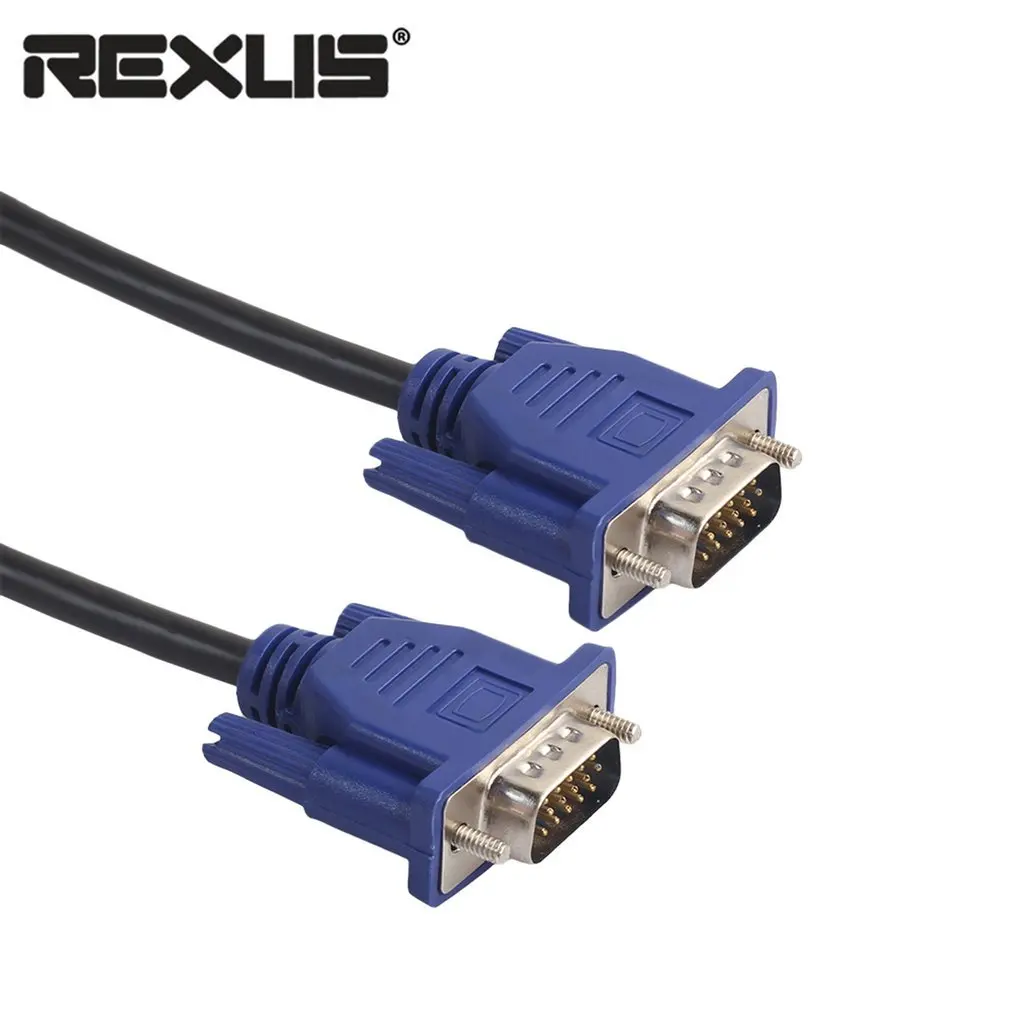 REXLIS VGA кабель HD 15 Pin папа-папа Удлинительный шнур для компьютера ПК ноутбук