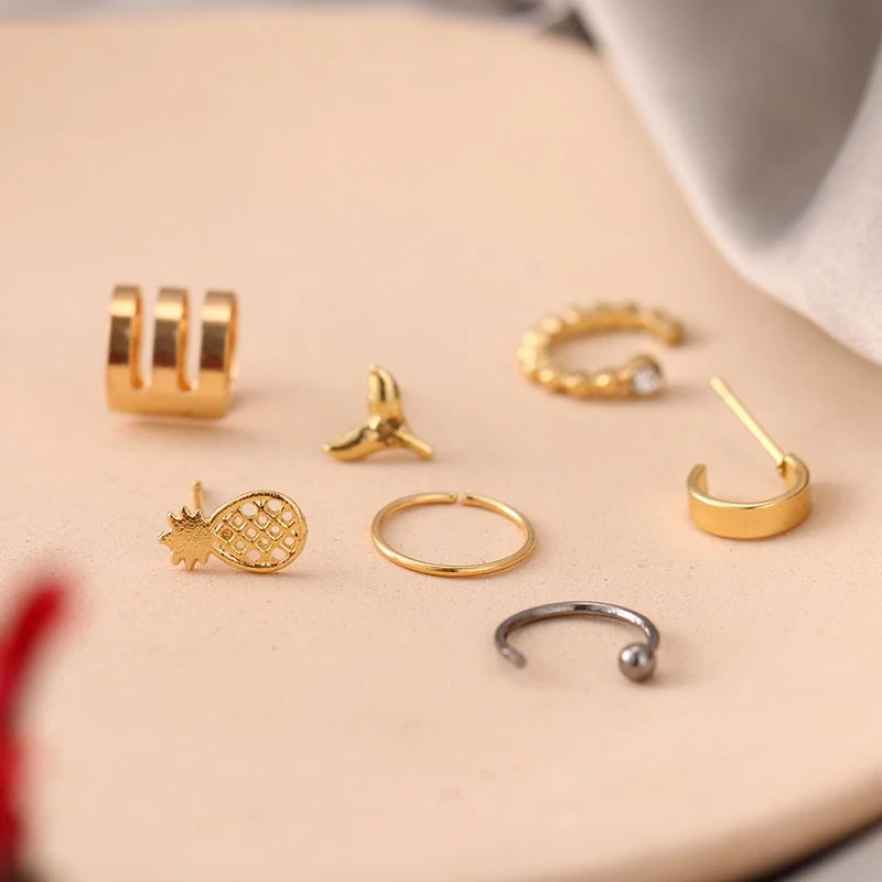 7 пар/уп. модный Комплект сережек для женщин 2020 богемные геометрические женские