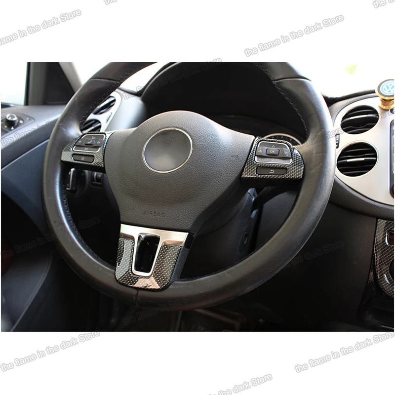 Автомобильная отделка на руль lsrtw2017 из углеродного волокна abs для volkswagen tiguan jetta mk6