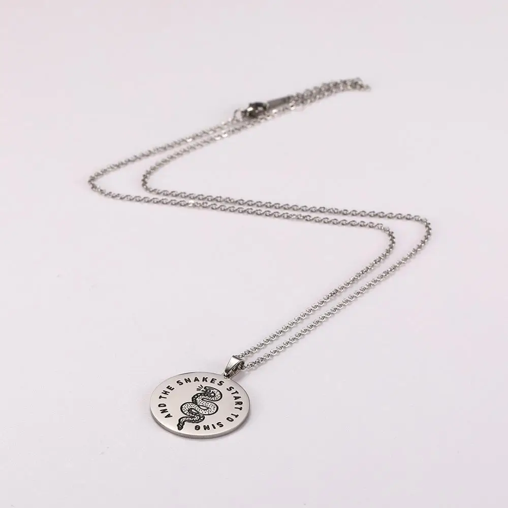 Ожерелье с подвеской в виде змеи Skyrim начинают петь нержавеющая сталь бриллианты