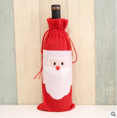 

Рождественские украшения, сумка для красного вина в виде Санта-Клауса, женский подарочный пакет, набор для вина цвета шампанского