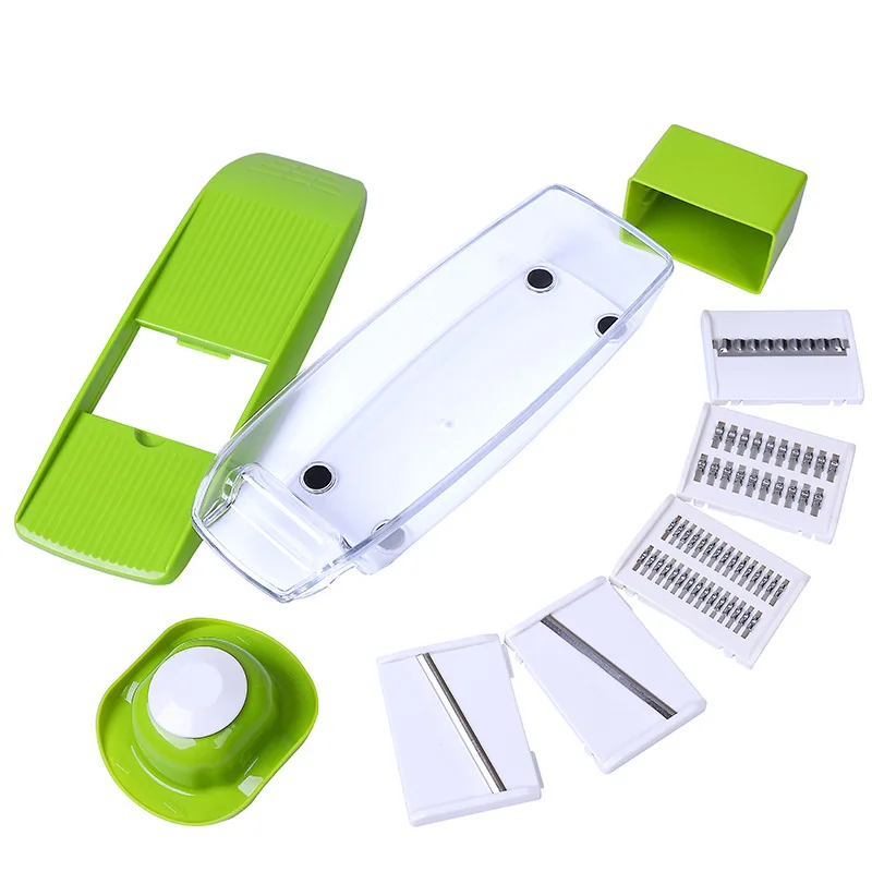 Mandoline Slicer with 4 Blades Vegetable Cutter Grater Box Dicer | Дом и сад
