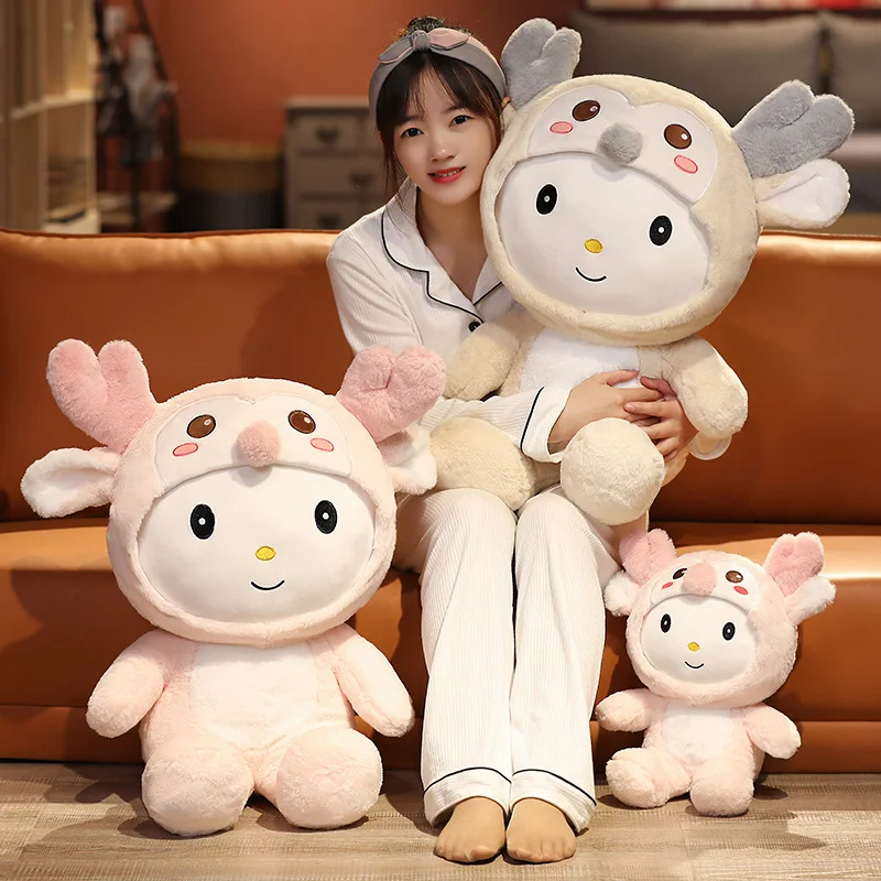 

Милая мультяшная кукла оленя, милая хлопковая мягкая плюшевая игрушка для детей, подарок на день рождения