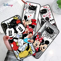 disney cartoon cute minnie mickey mouse phone case for xiaomi civi mi poco x4 x3 nfc f4 f3 gt m4 m3 m2 x2 f2 pro c3 4g 5g black